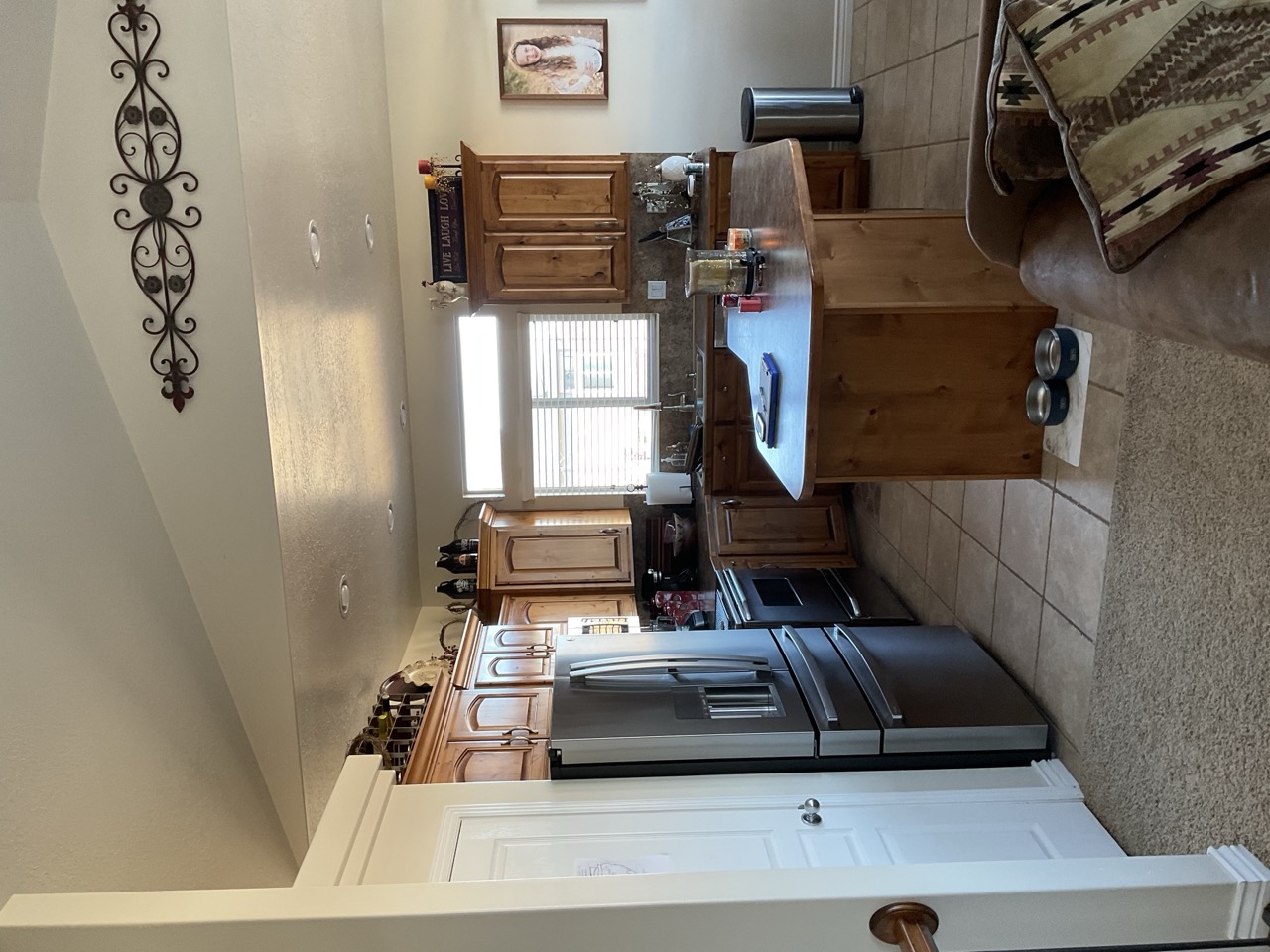 Dated oak kitchen before renovation