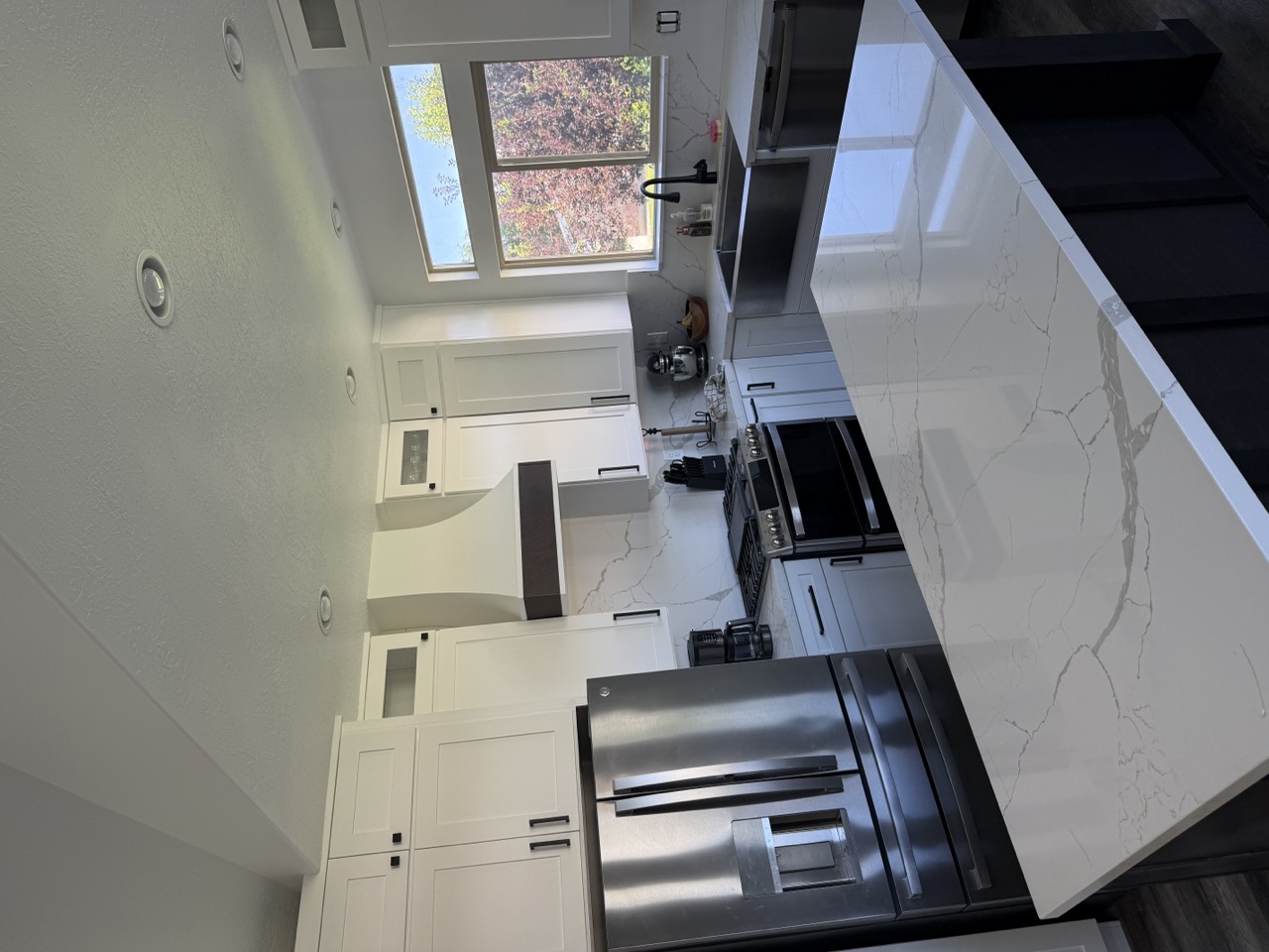 Renovated kitchen with new cabinets - after renovation by Salt City Cabinet