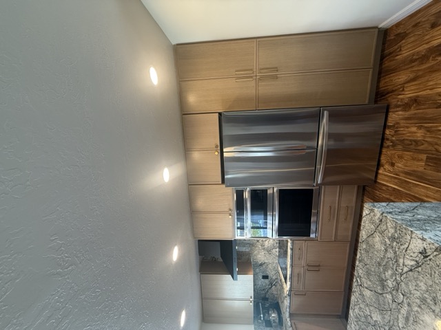 Kitchen cabinet project with under-cabinet lighting