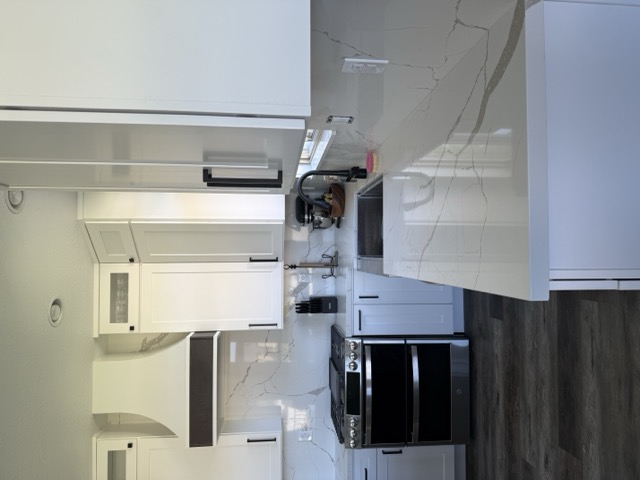 Kitchen renovation with island seating in Utah home