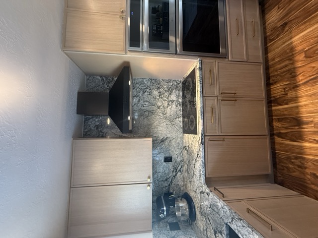 Kitchen cabinet installation with pantry storage