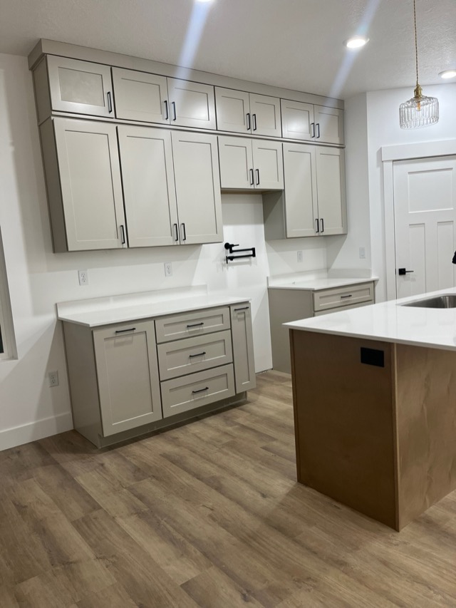 Finished kitchen remodel with new cabinetry by Salt City Cabinet
